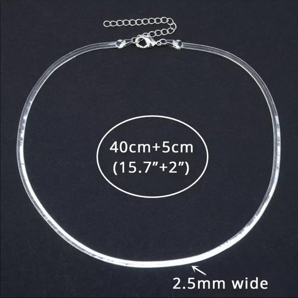 Women Gold Silver STAINLESS STEEL Snake Chain choker Necklace 35+5cm / 40+5cm - Picture 4 of 5